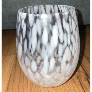 Madison Home Pink White Confetti Stemless Wine Glass 16oz TRGTS-IC5